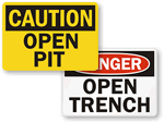 Open Trench and Pit Signs