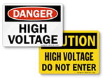 High Voltage Warning Signs