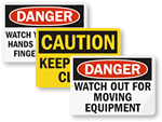 Compactor Safety Signs | Compactor Starts Automatically Signs