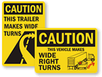 Wide Turn Signs