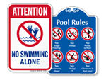 Pool Rules Signs