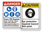 Protection Required Signs
