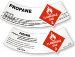 Propane Gas Cylinder Shoulder Labels