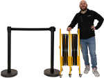 Retractable Stanchions and Expandable Barricades