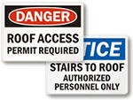 Roof Access Signs