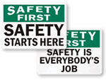 All Safety First Signs