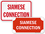 Siamese Connection Signs 