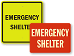 Emergency Shelter Signs