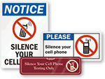 Silence Your Cell Phone Signs