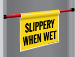 Slippery When Wet Door Barricade Sign