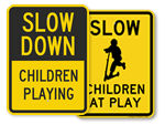 Slow Down for Children Signs