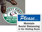 Social Distancing Signs for Waiting Rooms
