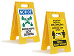 Social Distancing Stand-Up Floor Signs
