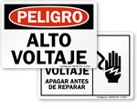 Spanish High Voltage Signs
