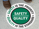Teamwork & Safety Slogan Floor Signs