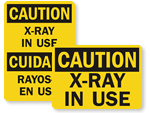 X Ray in Use Signs