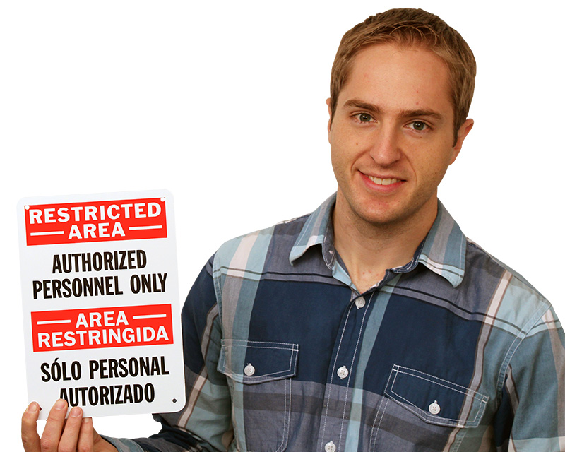 It Tech Only Sign Authorized Personnel Only Sign Bilingual