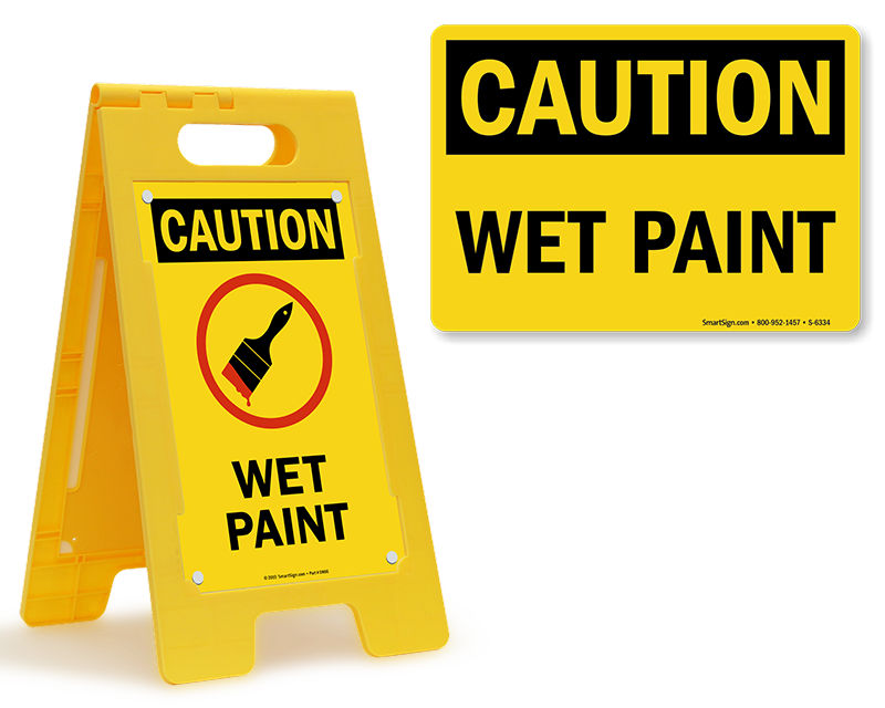 Wet Paint Signs and Tags.