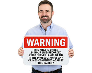 24-Hour Surveillance Warning Signs