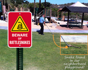 Beware of snake sign