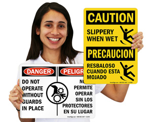 Bilingual Safety Signage