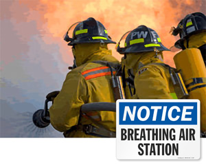 Breathing Air Station Signs