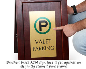 Brushed brass ACM sign face