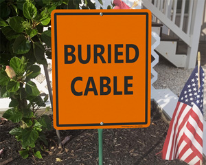 Lawnboss Buried Cable Signs