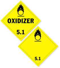 Class 5 Oxidizer Placards 