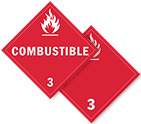 Class 3 Combustible Placards