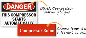 Compressor Room Signs