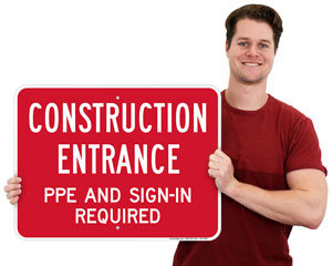 Construction Entrance Signs