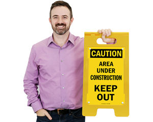 Construction Keep out floor sign