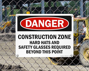 Construction zone sign