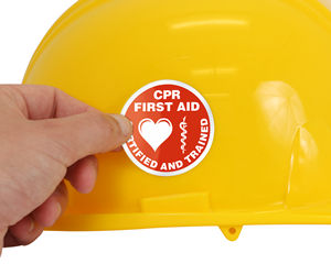 CPR Qualified Hard Hat Decals