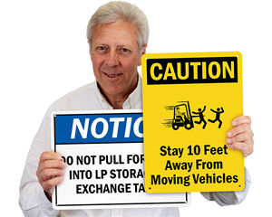 Custom forklift signs