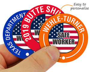 Custom safety hard hard stickers – great for shutdowns and awards