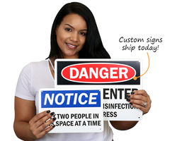Custom safety signs