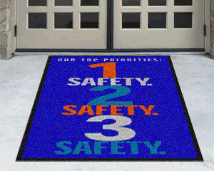 Hard Hat Required Safety Message Mats