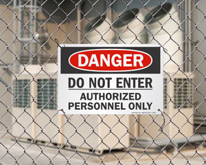 Do not enter danger sign
