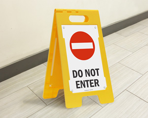 Authorized Personnel Floor Stand Sign