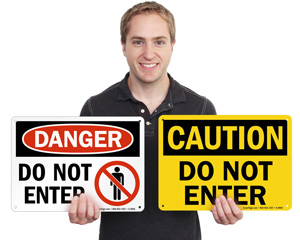 Do not enter signs