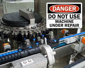 Do Not Use Machine Under Repair Sign