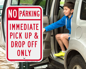 Drop off sign