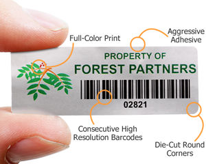 Economical barcode labels