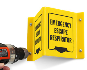 Emergency Escape Respirator Sign