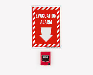 Emergency evacuation alarm sign
