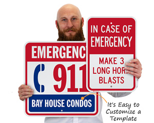 Emergency Signs Customize a Template