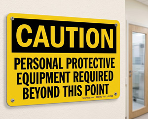 Lab Caution Sign Machine Shop Lab Safety Signs - MySafetySign.com