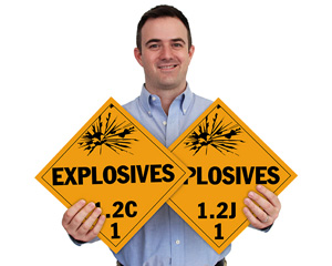 Class 1.2 - Explosive Placards